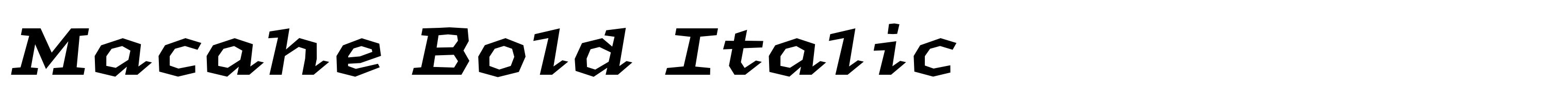 Macahe Bold Italic